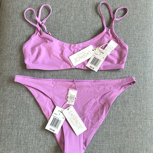L*SPACE Set Zinnia Bikini Top and Camacho Bikini Bottom Classic Size L in Jewel - Picture 9 of 16
